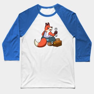 Fox as Mechatronics engineer with Tool box Baseball T-Shirt